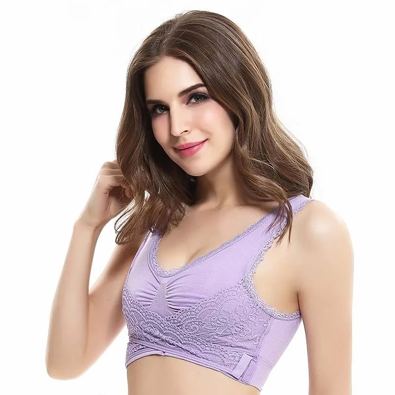 Breast Up Lifter and Posture Corrector Crossing Hooks Removable padded Bra