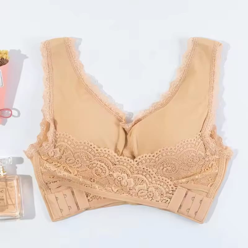 Breast Up Lifter and Posture Corrector Crossing Hooks Removable padded Bra
